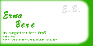 erno bere business card